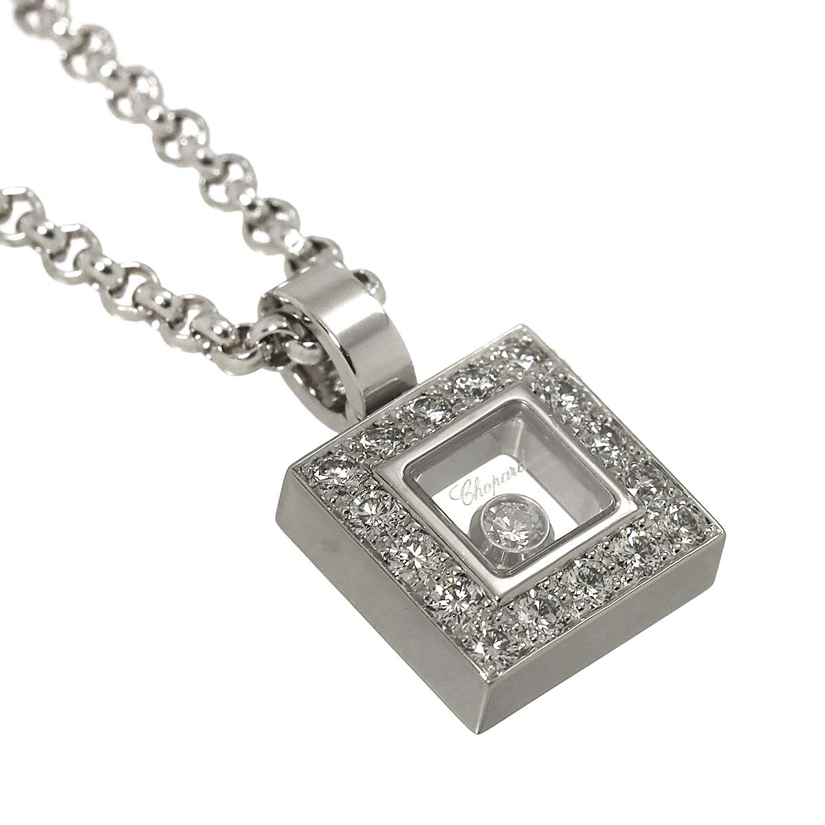 Happy Diamond Necklace 18K White Gold 750