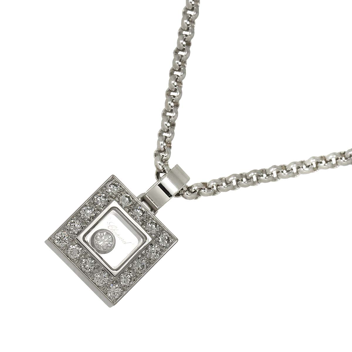 Happy Diamond Necklace 18K White Gold 750