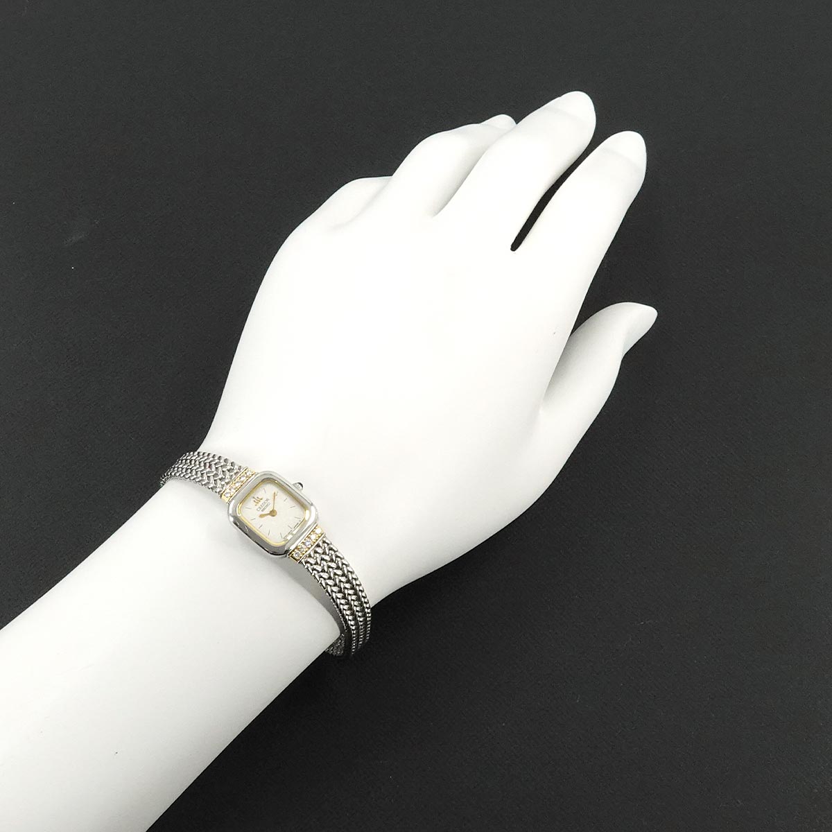CREDOR 1E70 5130 10P Diamond K18YG Quartz Silver Dial Ladies