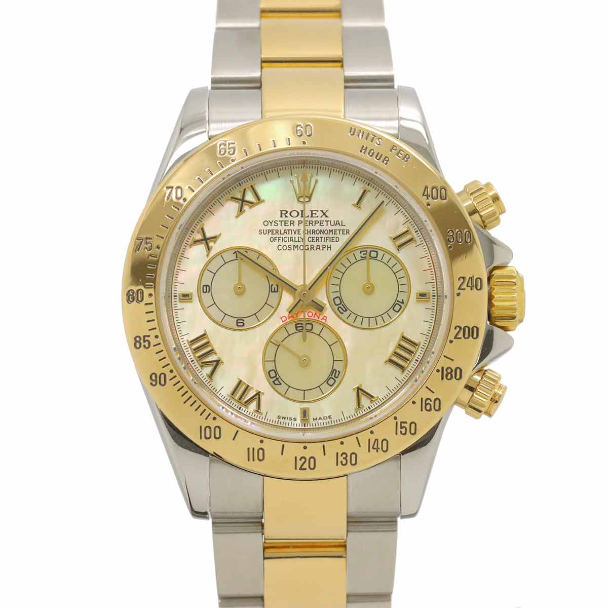 Daytona 116523NR Serial F 750 YG Yellow Shell Dial Mens