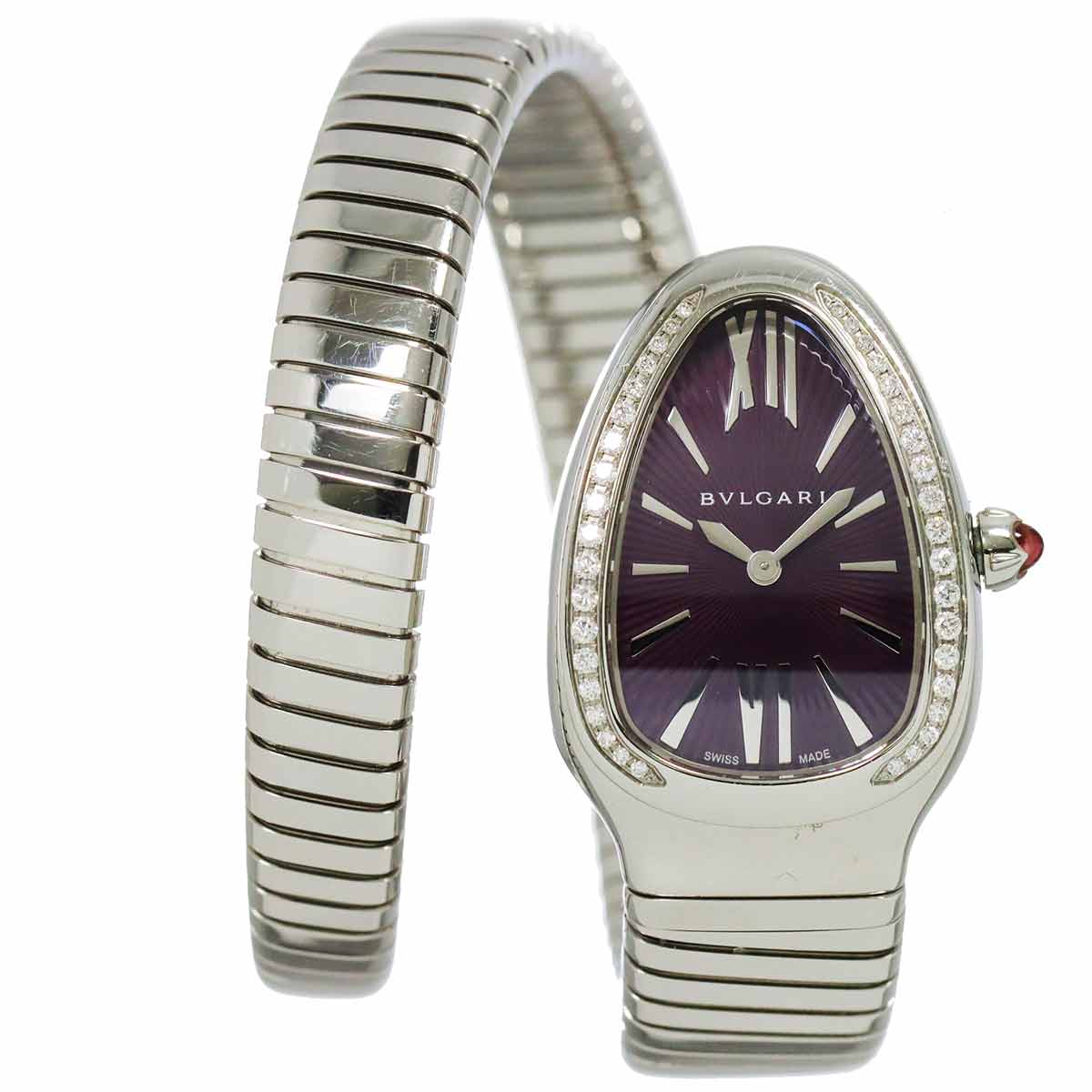 Serpenti SP35S Quartz Purple Dial Ladies Watch