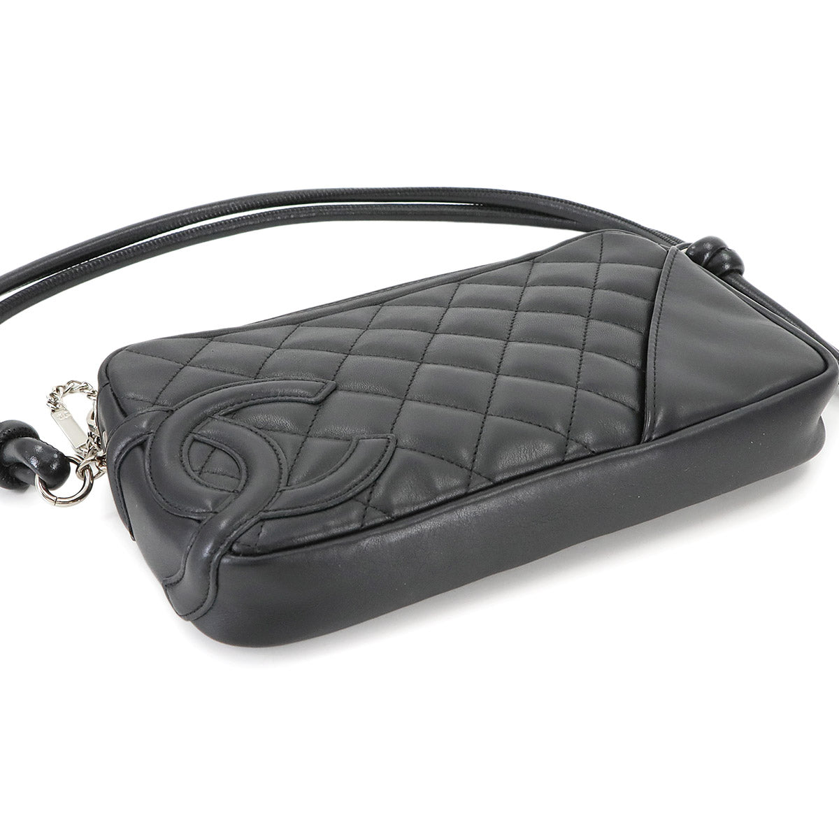 Cambon Line Shoulder Bag Leather Black A25175 Coco Logos 90286930