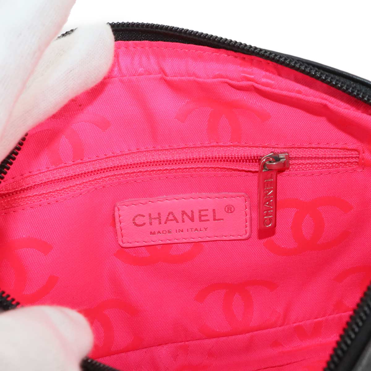 Cambon Line Shoulder Bag Leather Black A25175 Coco Logos 90286930