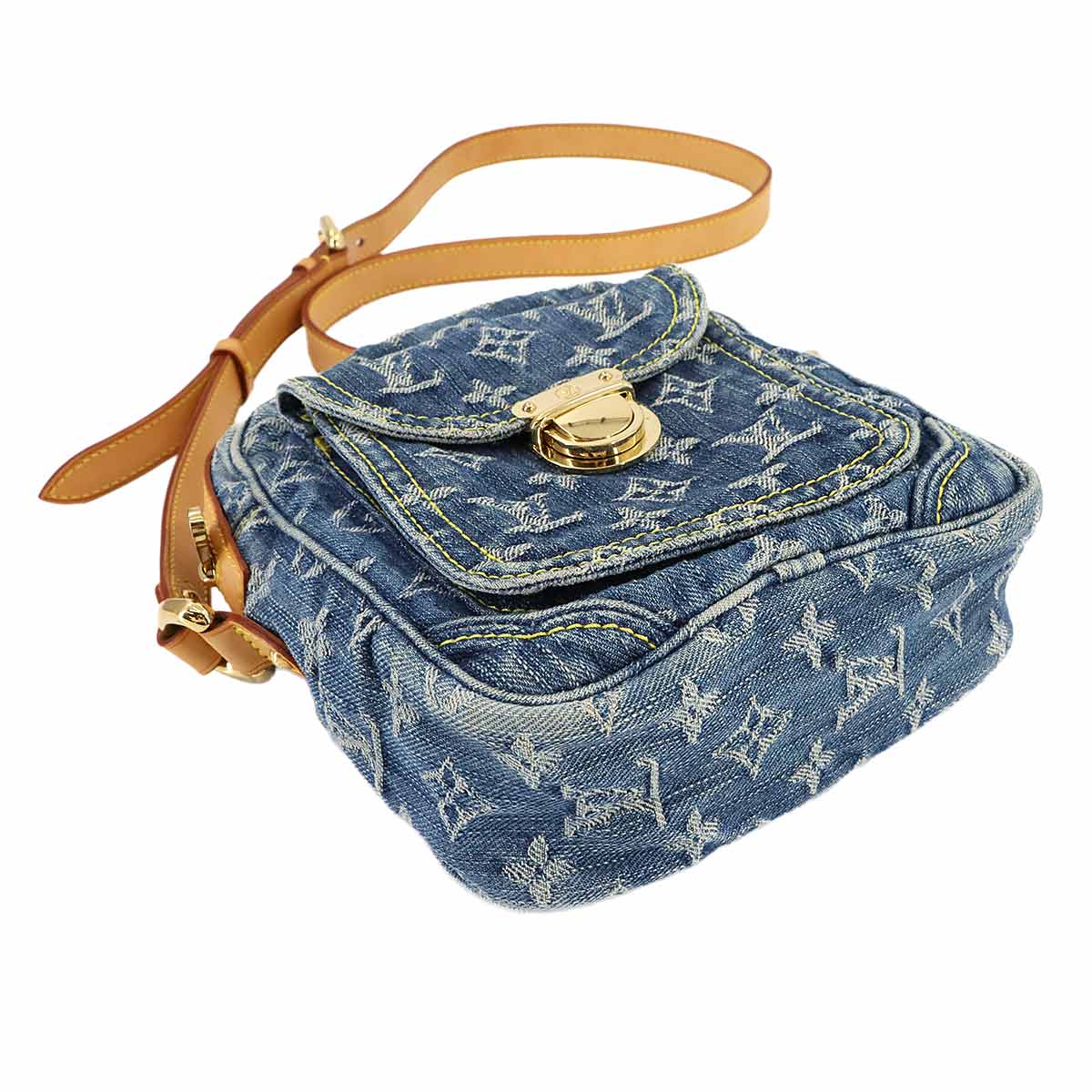 Monogram Denim Camera Bag Shoulder Bag Blue M95348 Purse 90286952