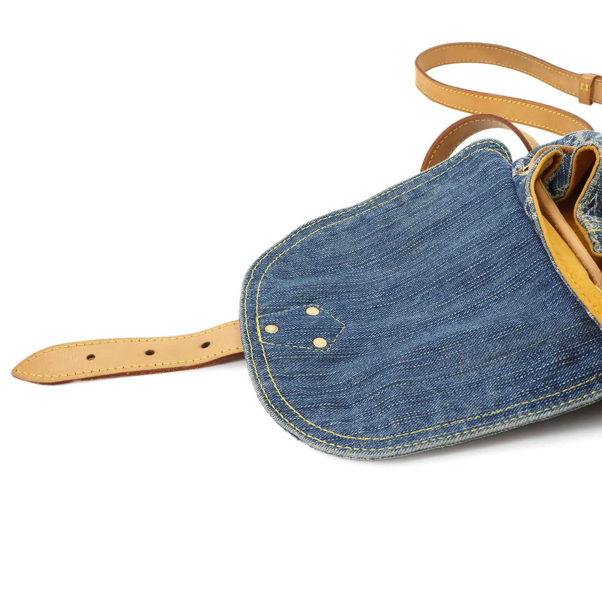 Monogram Denim Sac A Dos GM Backpack Blue M95056 Purse 90286962