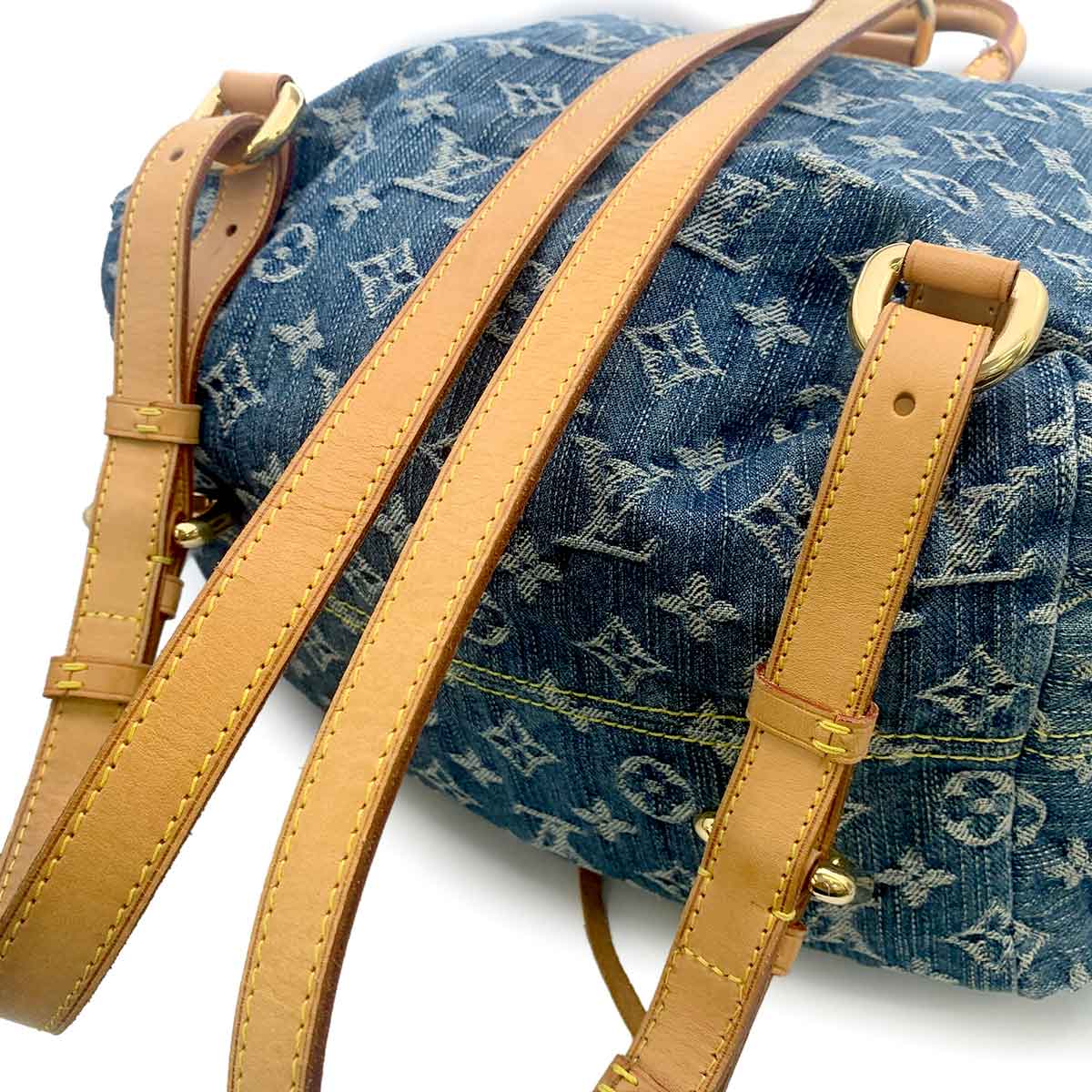 Monogram Denim Sac A Dos GM Backpack Blue M95056 Purse 90286962