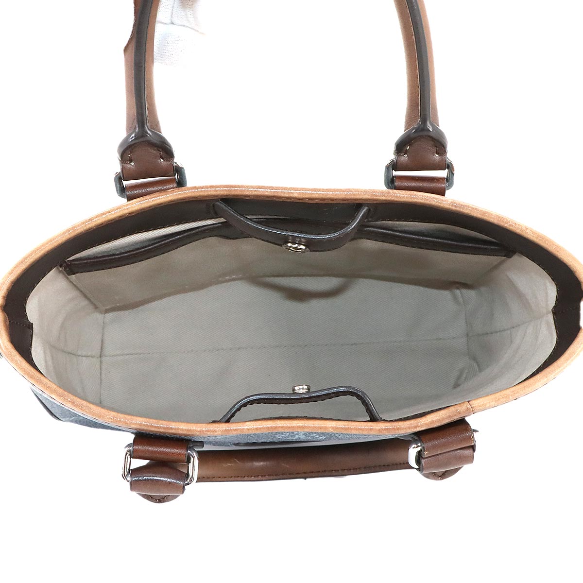 Berluti Signature Toujours Gulliver Tote Shoulder Bag PVC Leather Blue 90286963