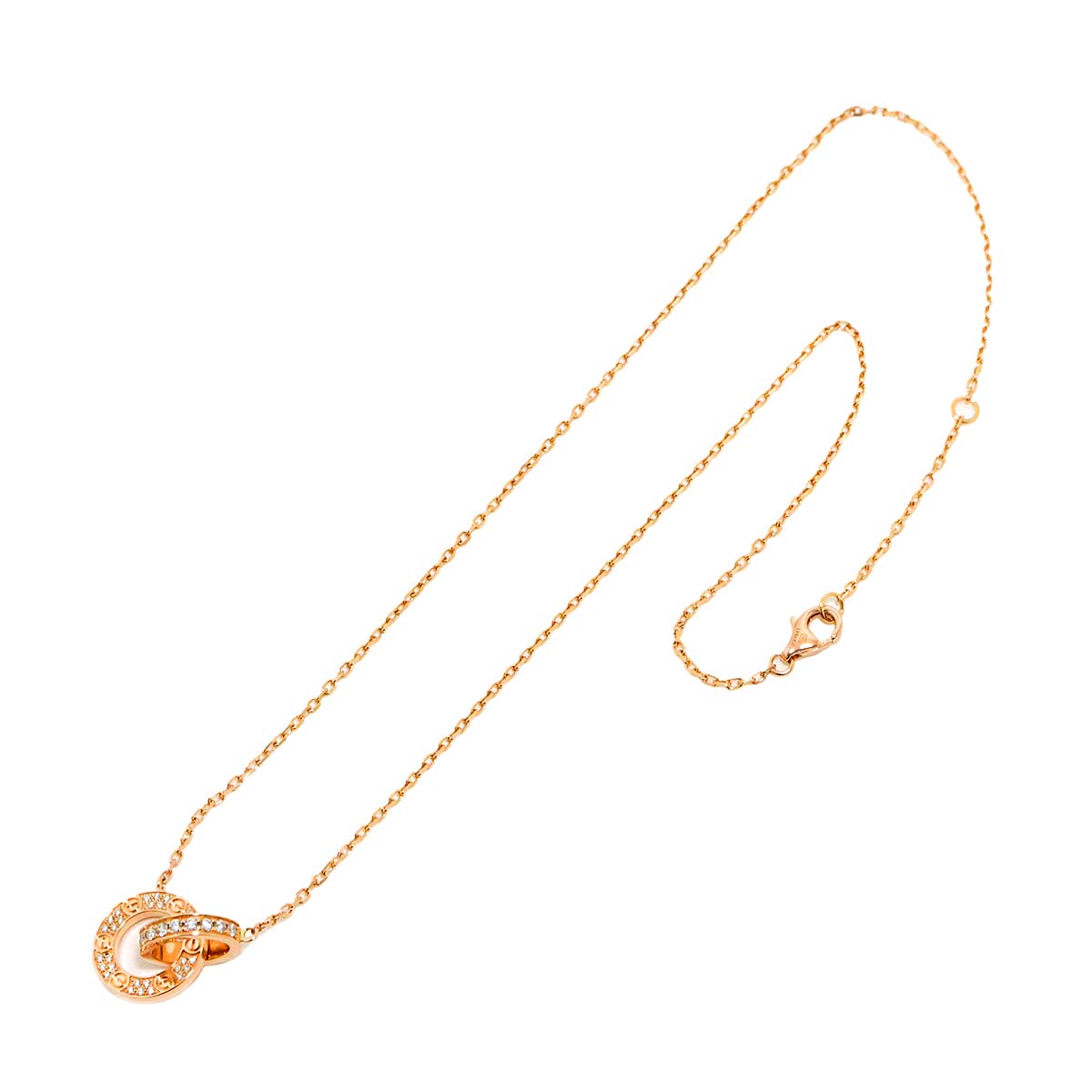 Cartier Love Pave Diamond Necklace 18K PG 750