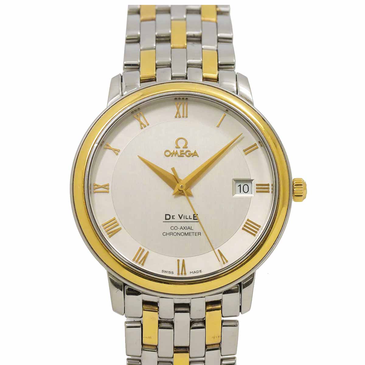 Devil Prestige Combi 4374 31 Silver Dial Vintage Mens Watch