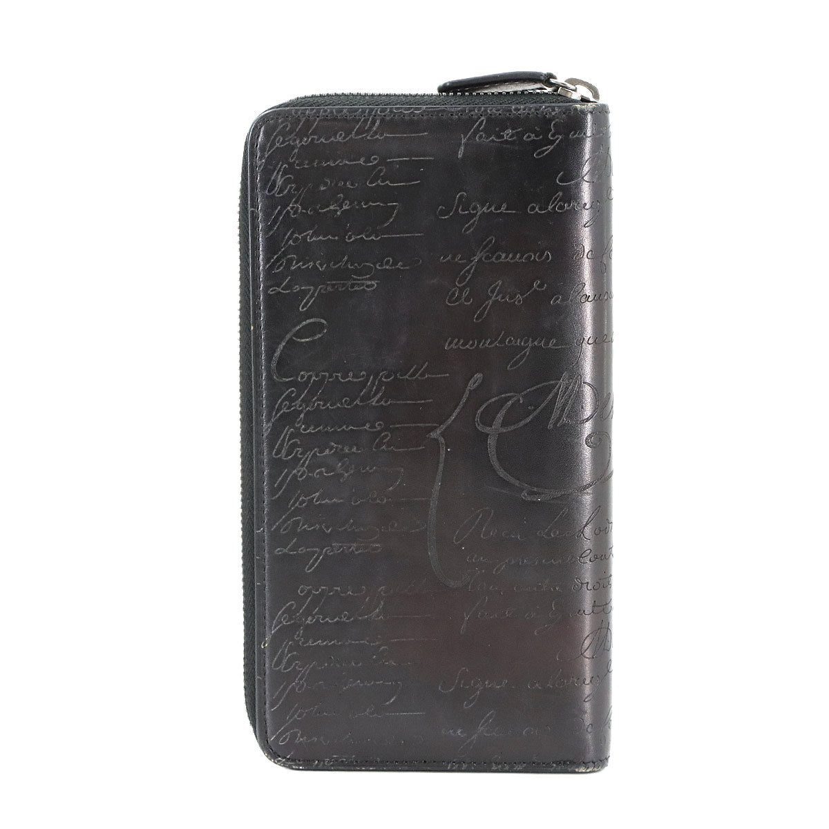 Calligraphy Itauba Long Wallet Venezia Leather Black