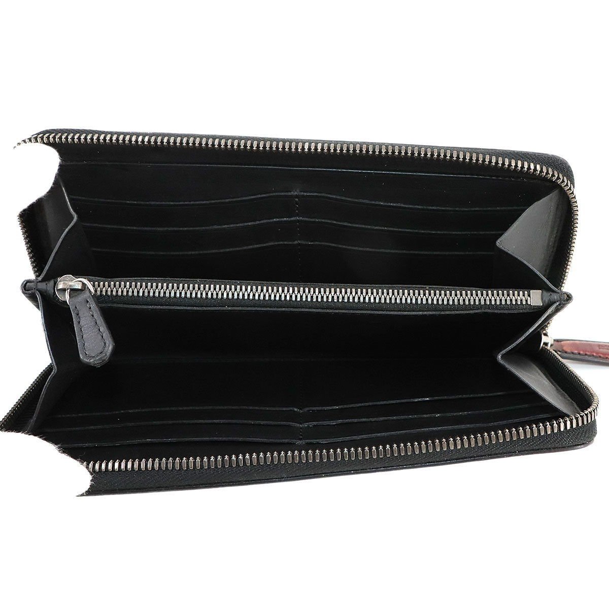 Calligraphy Itauba Long Wallet Venezia Leather Black