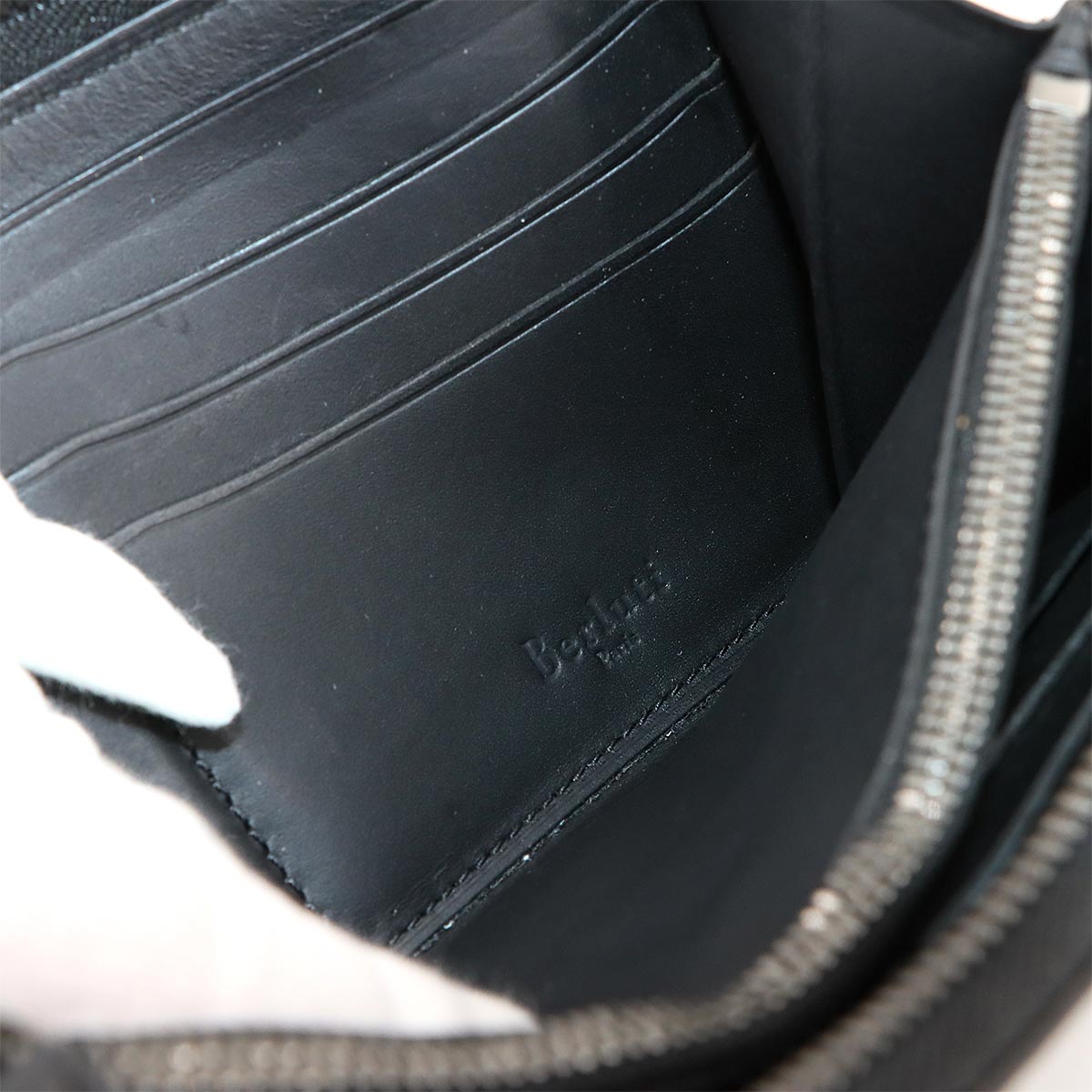 Calligraphy Itauba Long Wallet Venezia Leather Black