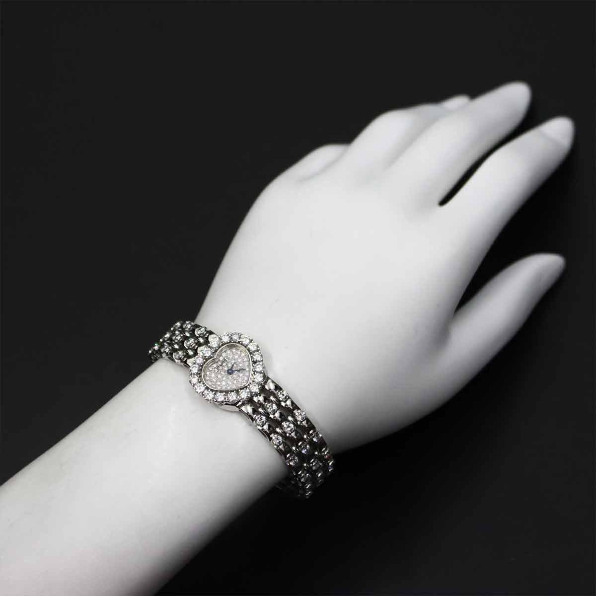 Diamond Heart Quartz K18WG Ladies Watch