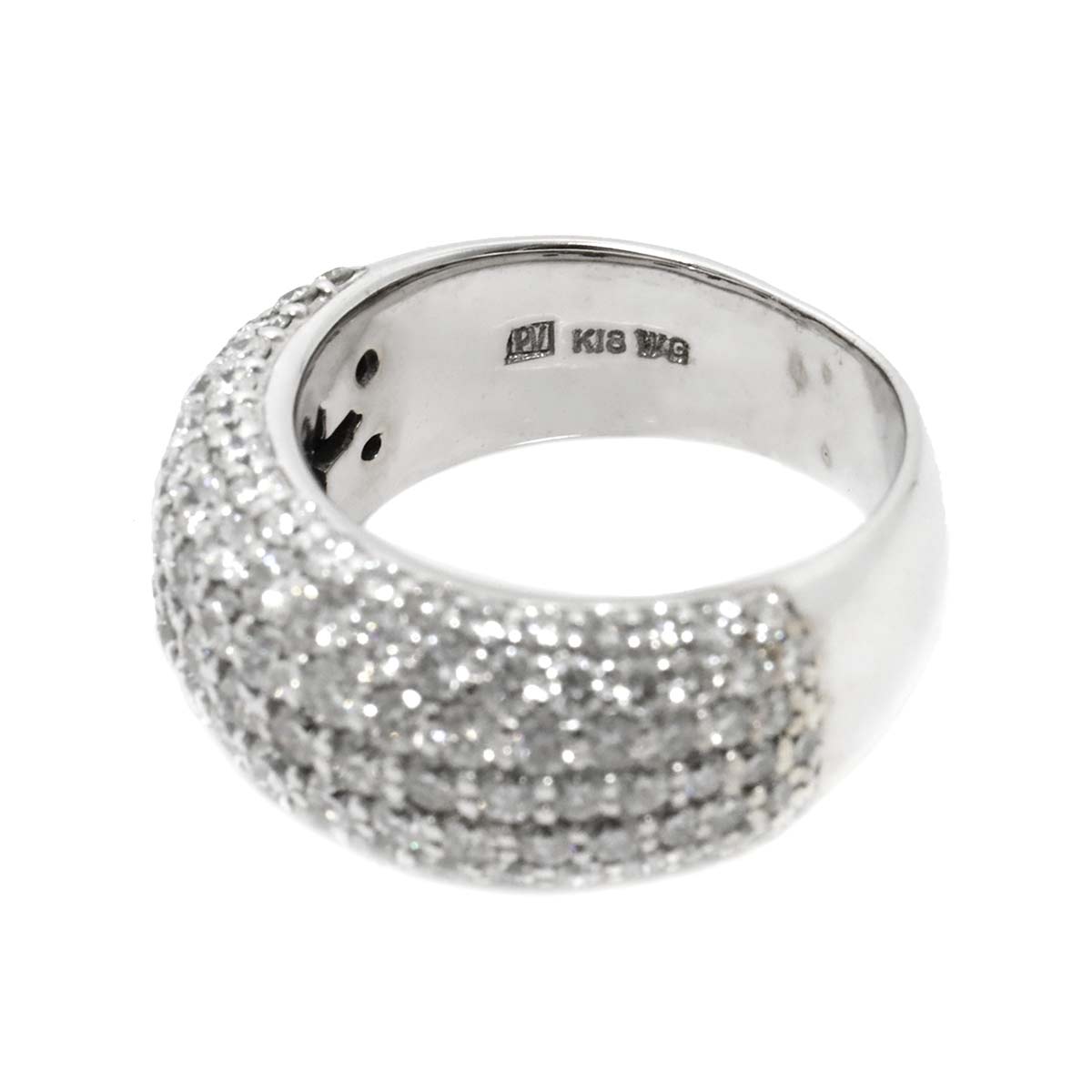 Diamond 2.65ct Ring 18K WG 750 Size5.25(US)