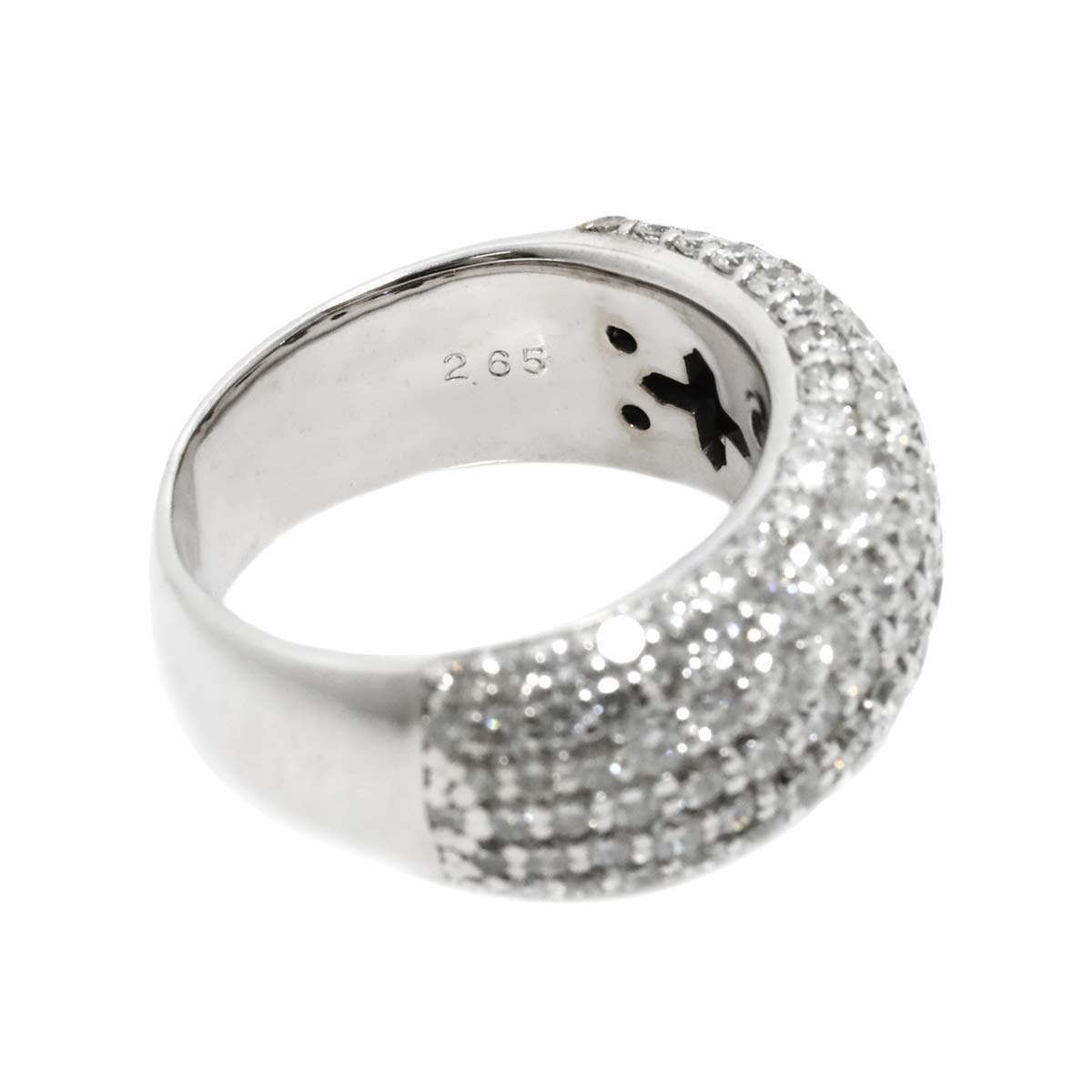 Diamond 2.65ct Ring 18K WG 750 Size5.25(US)