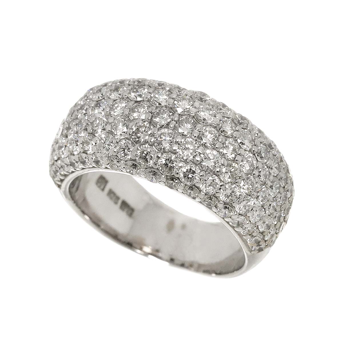 Diamond 2.65ct Ring 18K WG 750 Size5.25(US)