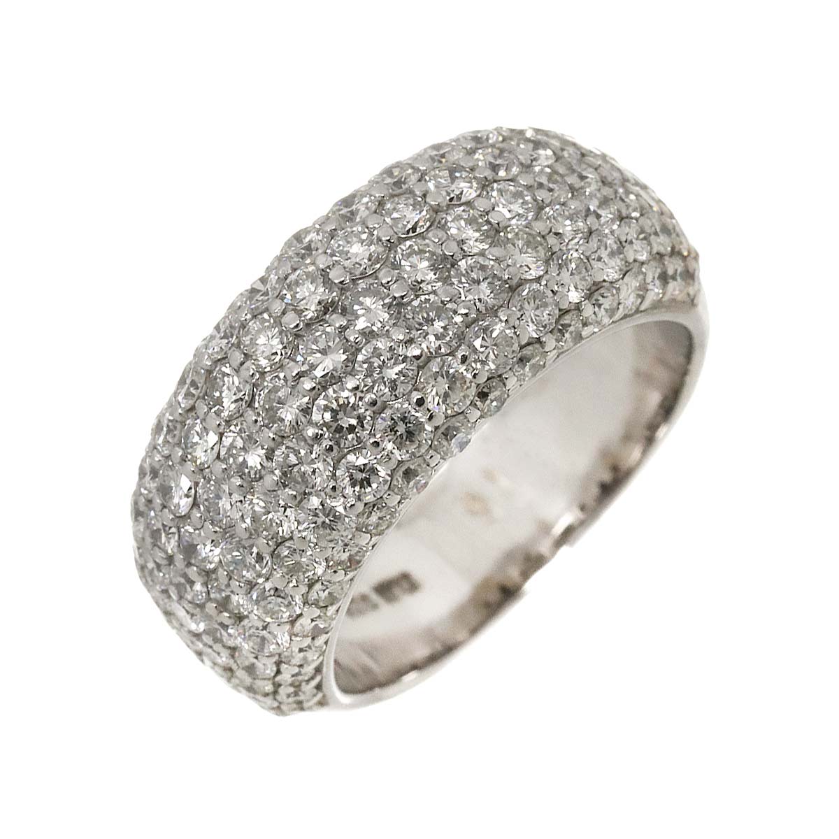 Diamond 2.65ct Ring 18K WG 750 Size5.25(US)