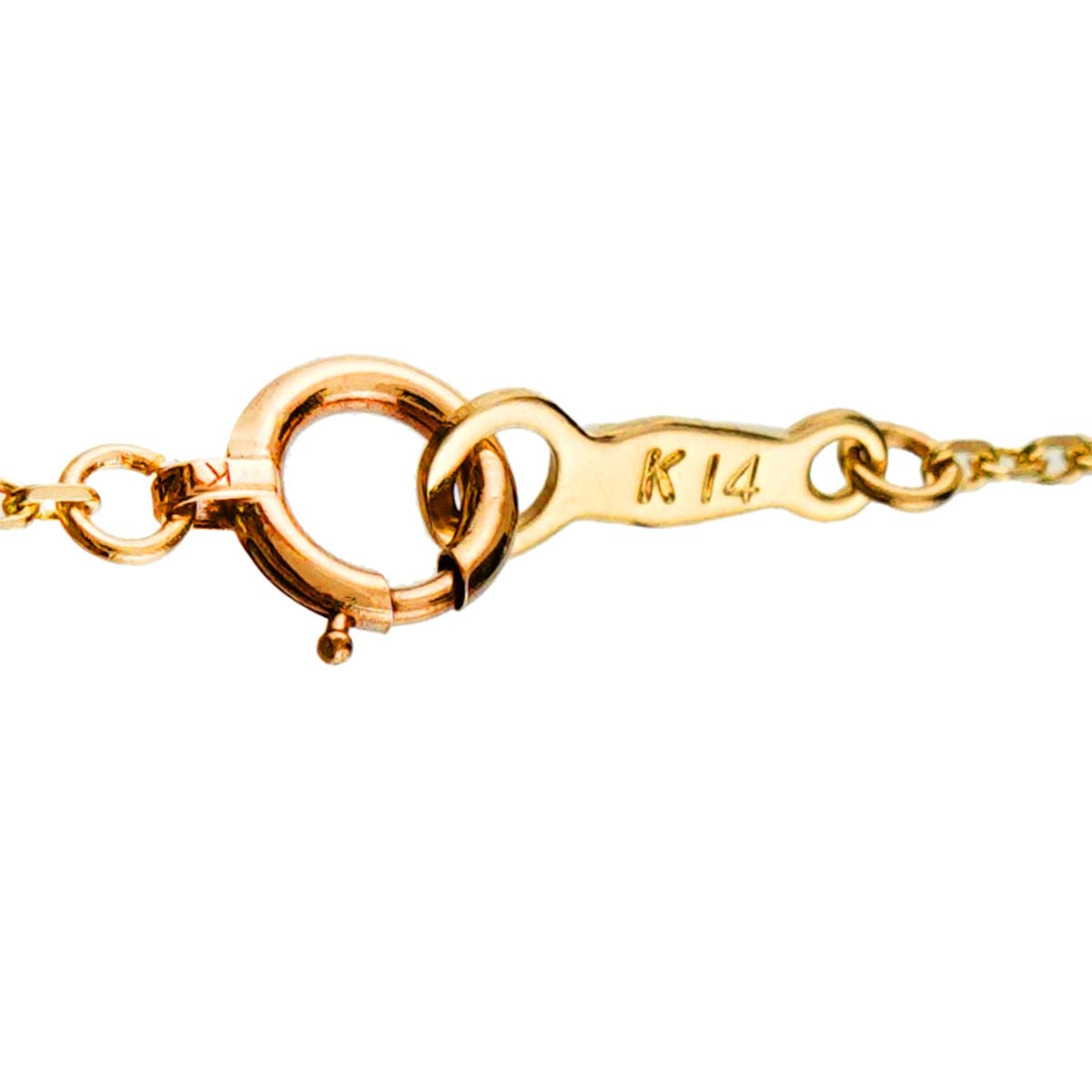 Akoya Pearl 3.9mm Ruby Necklace 14K YG 585