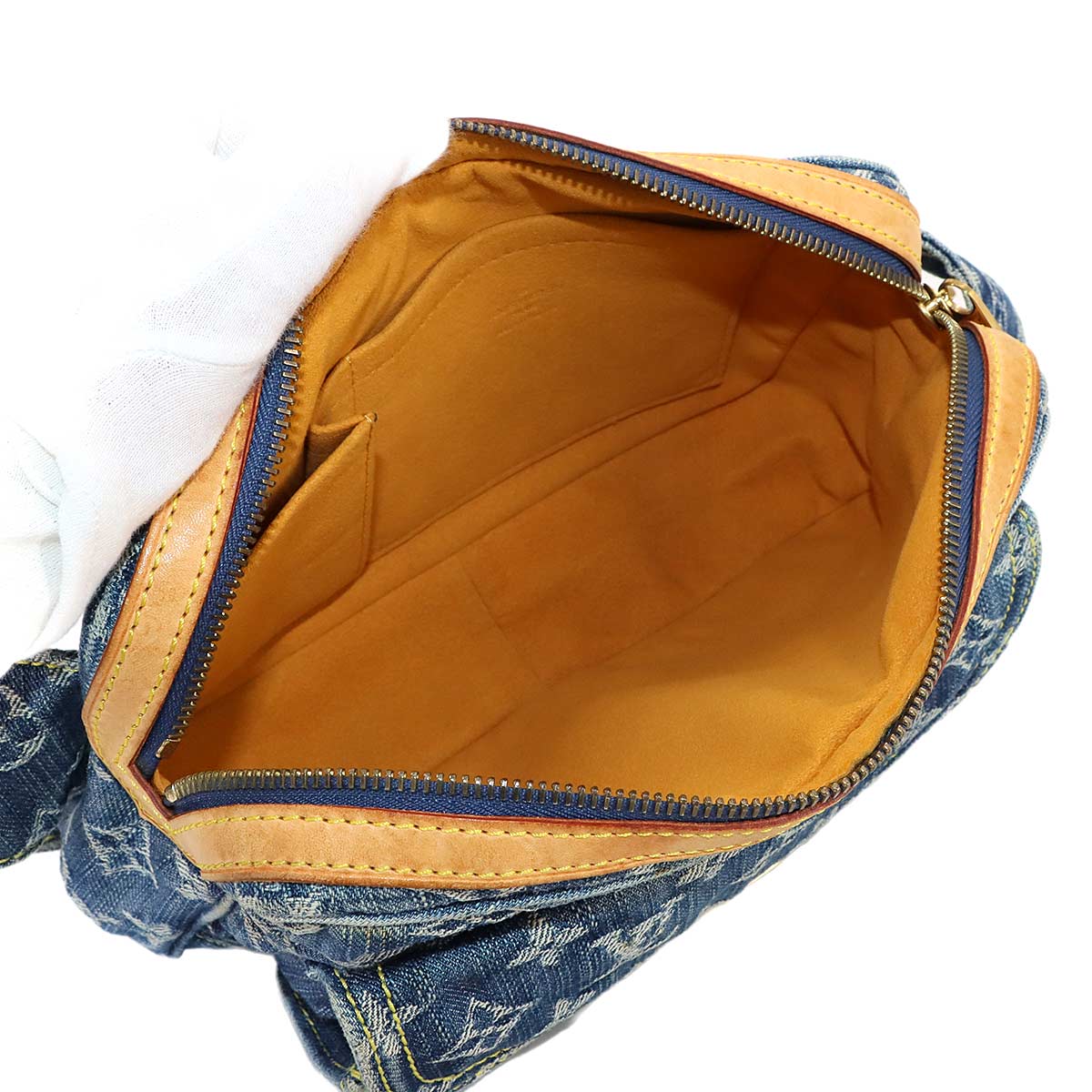 LOUIS VUITTON Monogram Denim Bum Bag Waist Pouch Canvas Blue M95347