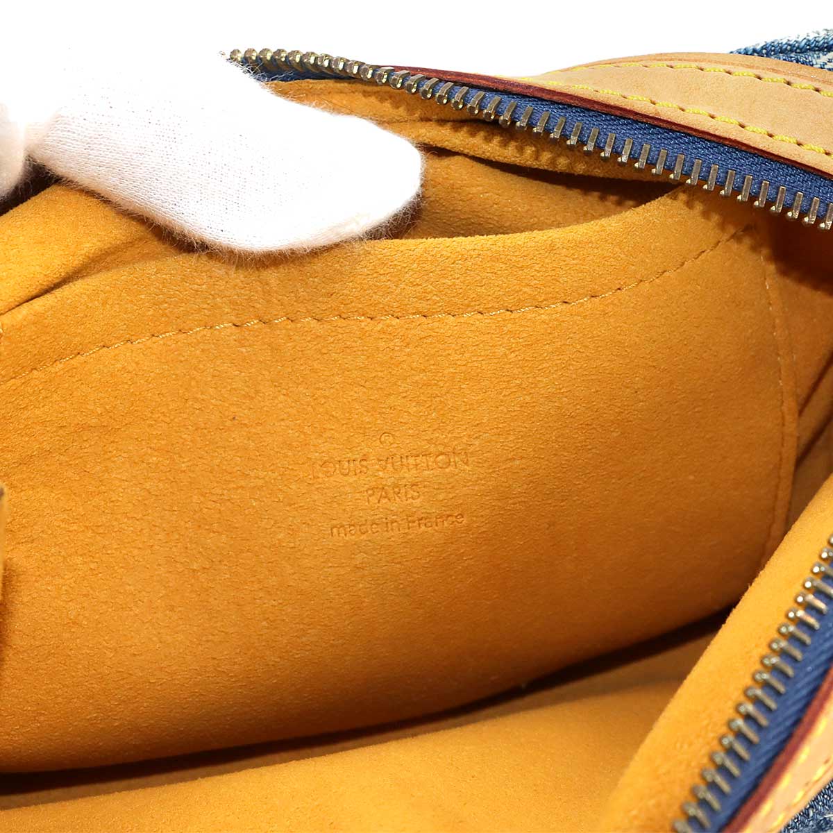 LOUIS VUITTON Monogram Denim Bum Bag Waist Pouch Canvas Blue M95347