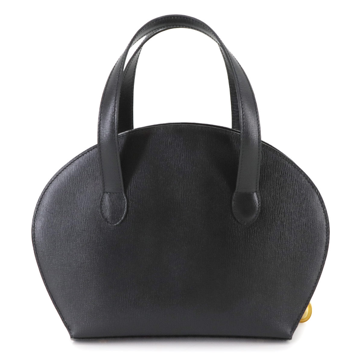 Hand Shoulder Bag Leather Black Purse