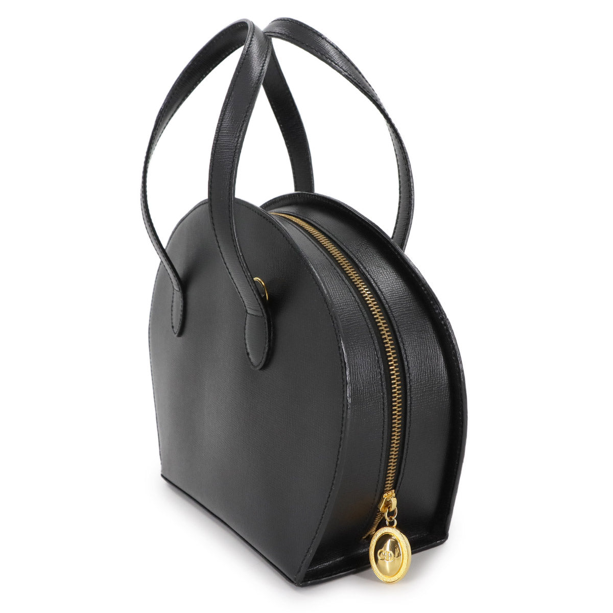 Hand Shoulder Bag Leather Black Purse