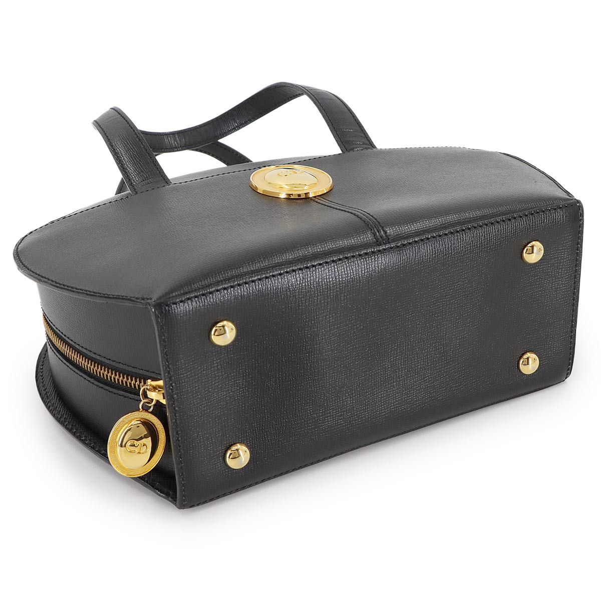 Hand Shoulder Bag Leather Black Purse