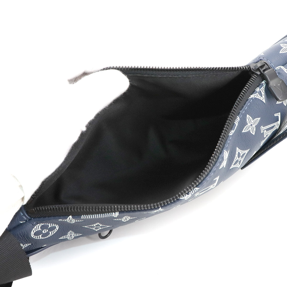 Monogram Shadow Duo Sling Bag Leather Navy White M24751 90287591