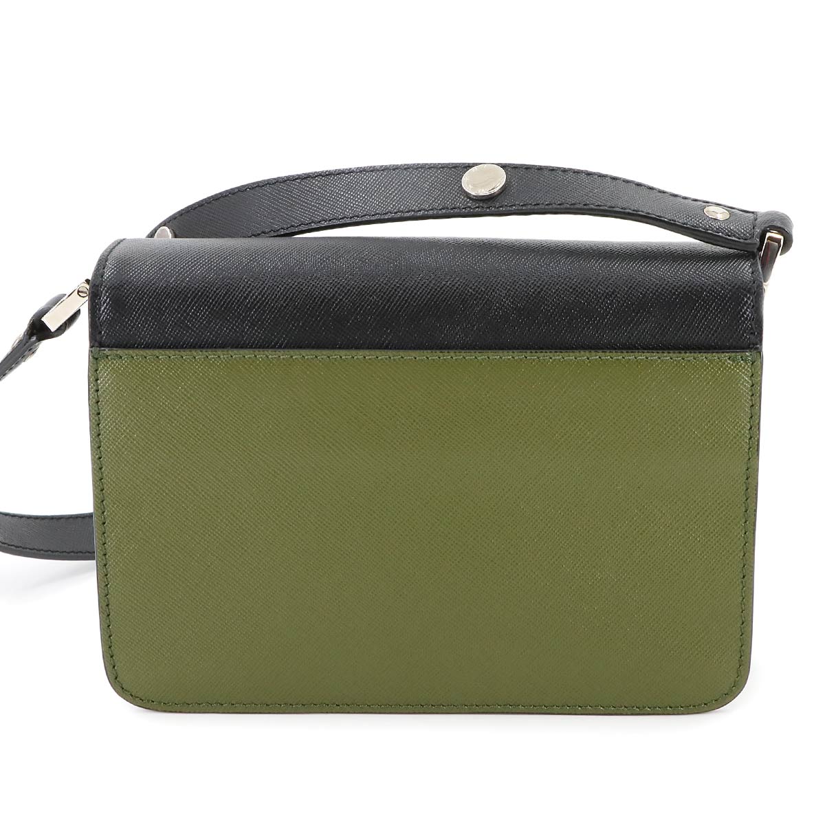 Trunk Mini Shoulder Bag Leather Black Brown Green Purse
