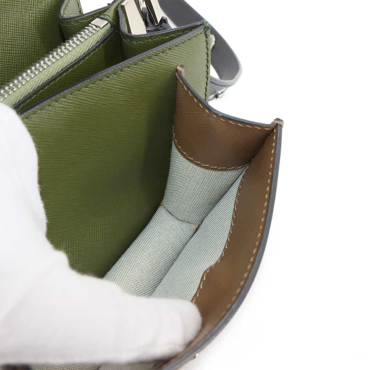 Trunk Mini Shoulder Bag Leather Black Brown Green Purse