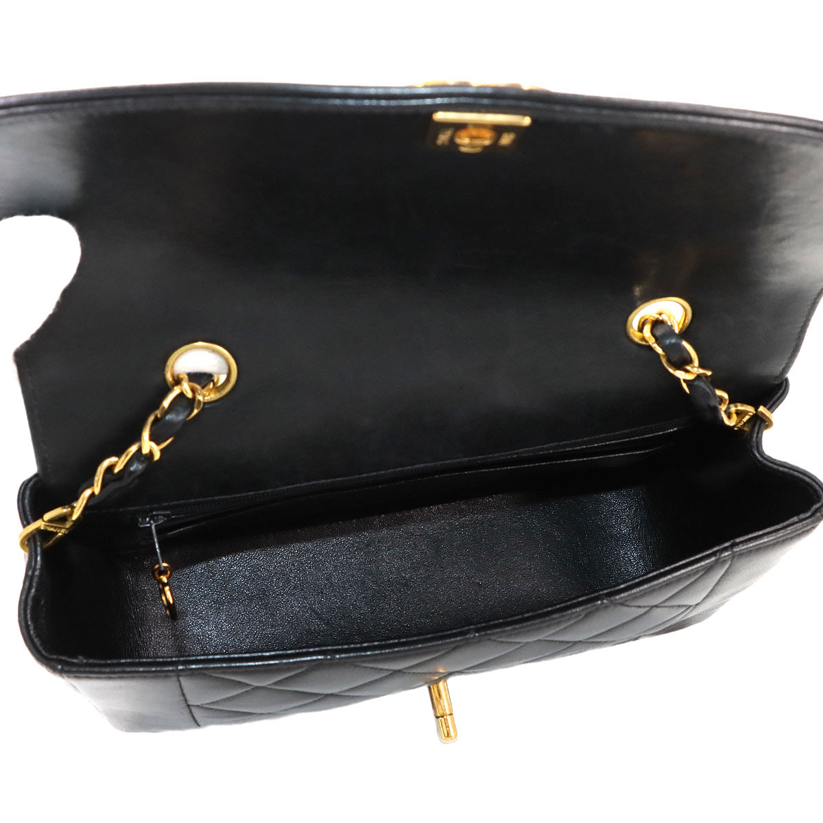 Diana Matelasse 22 Chain Shoulder Bag Leather A01164 Vintage 90287667