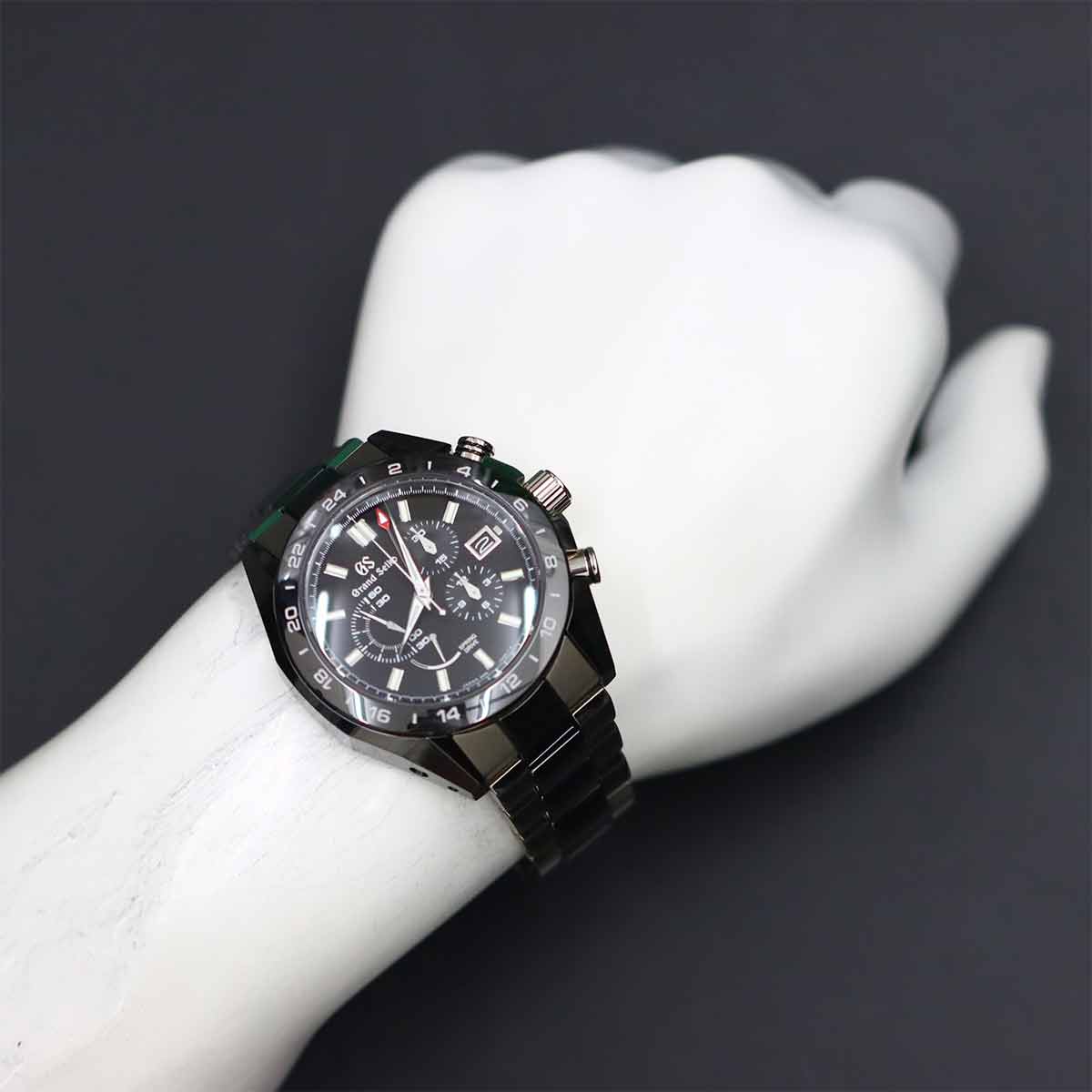 GMT SBGC223 Spring drive Black Dial Mens Watch