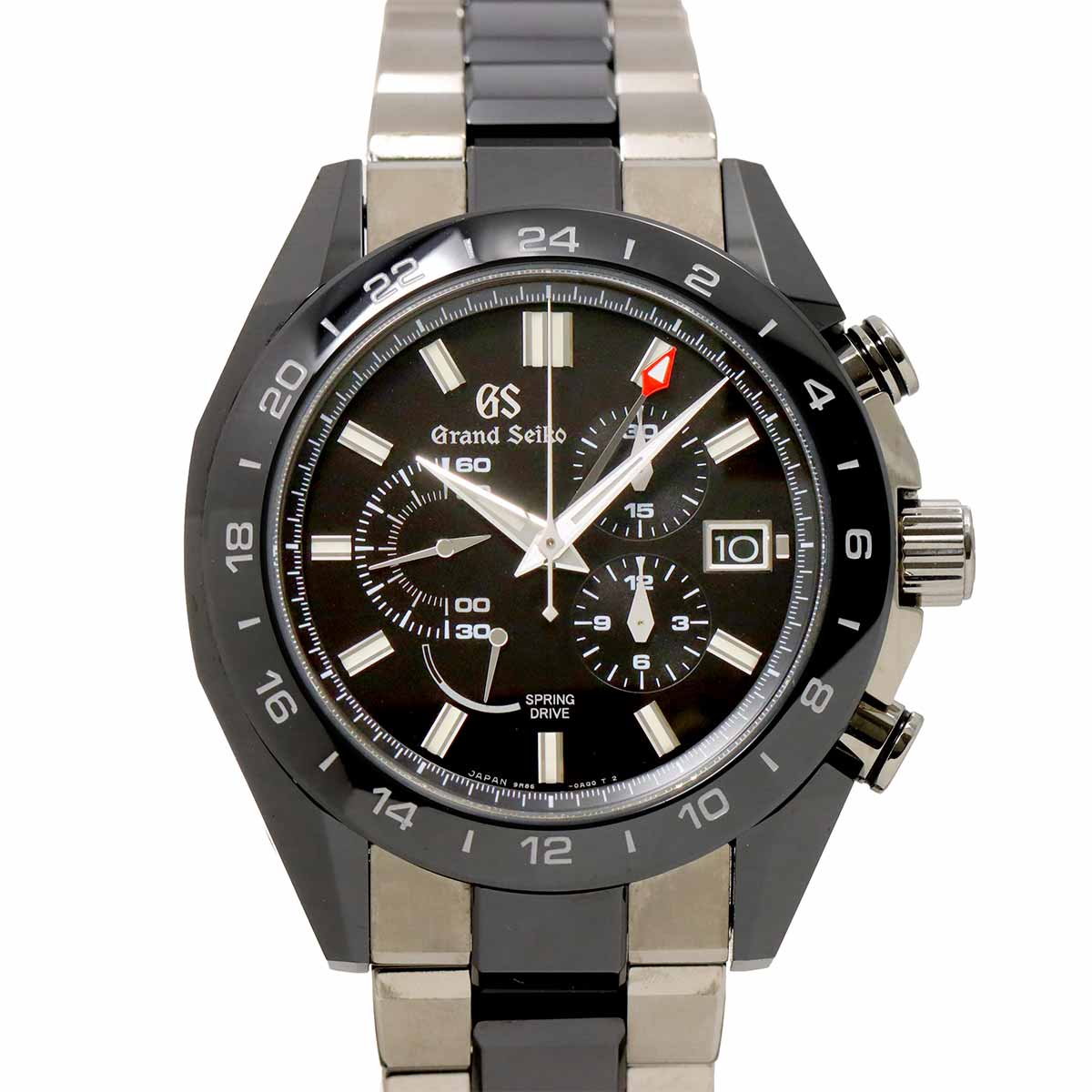 GMT SBGC223 Spring drive Black Dial Mens Watch