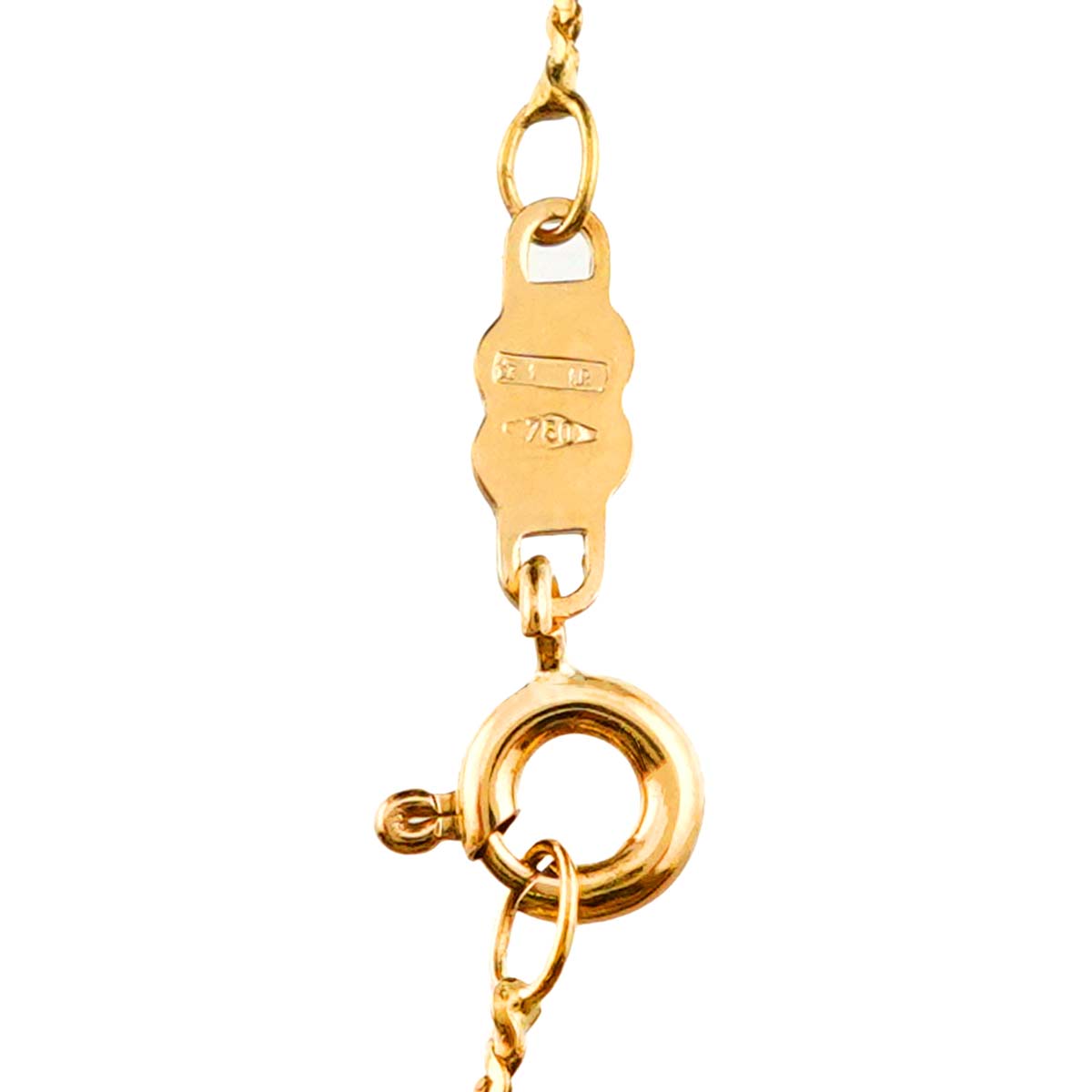 UNOAERRE Diamond 0.41ct Ruby 0.32ct Bicycle Necklace 18K YG 750