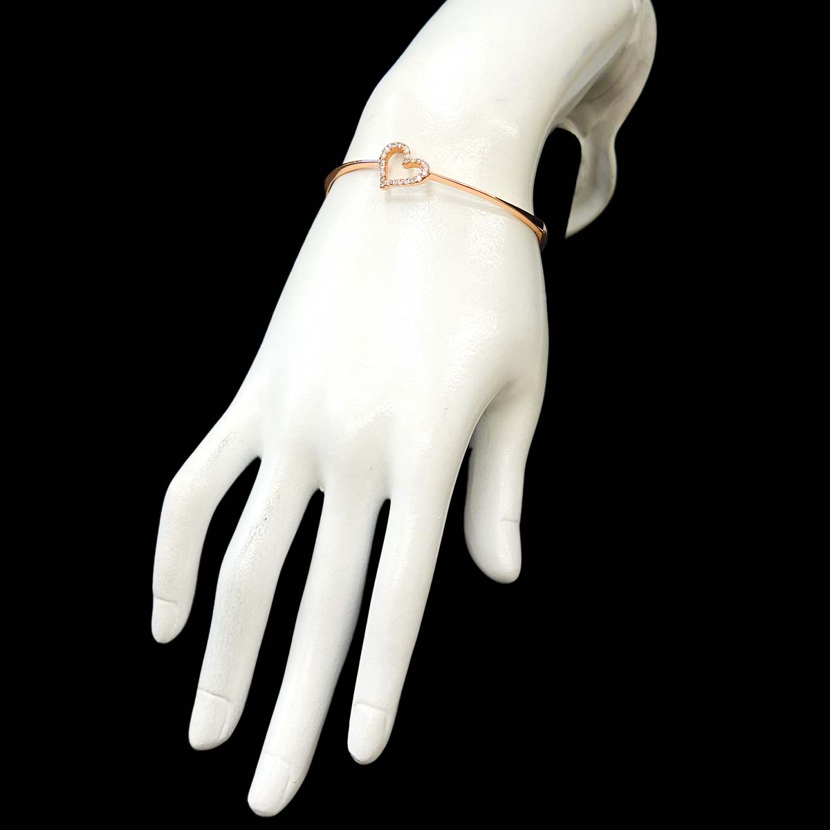 Diamond 0.35ct Bracelet Bangle 18K PG 750
