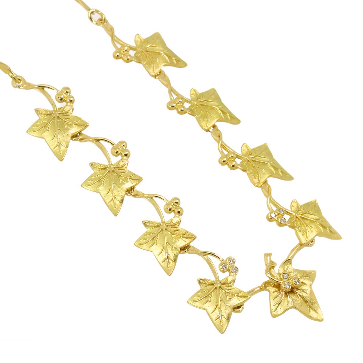 Diamond 2.09ct Necklace 18K YG Yellow Gold 750