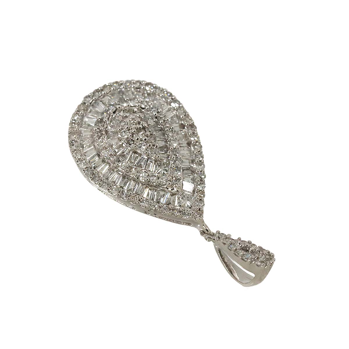 Diamond 0.75ct Pendant Top 18K K18 WG White Gold 750