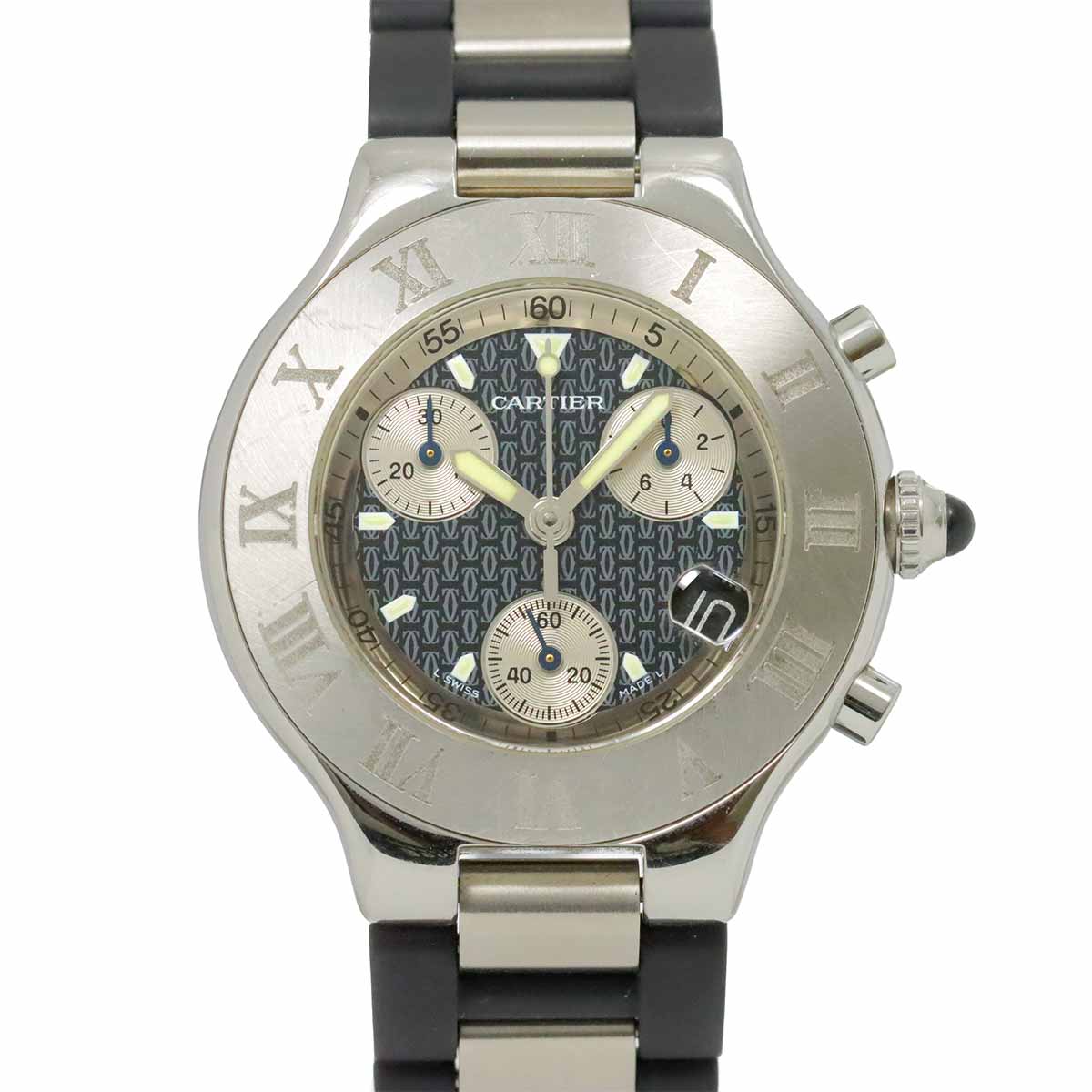 Must 21 Chronoscaph W10125U2 Quartz Black Dial Mens Watch