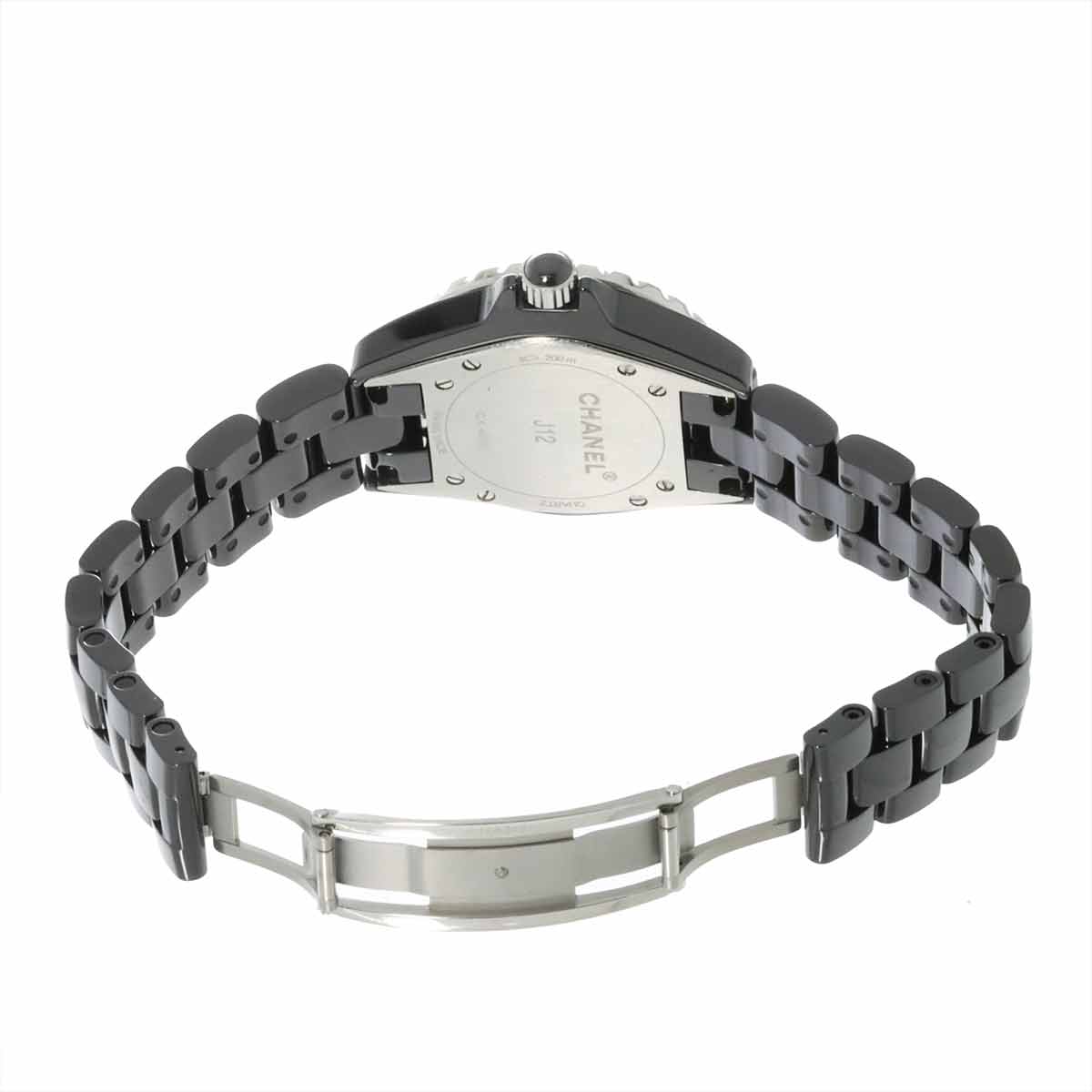 J12 33mm H2427 Diamond Quartz Ceramic Date Black Dial Ladies