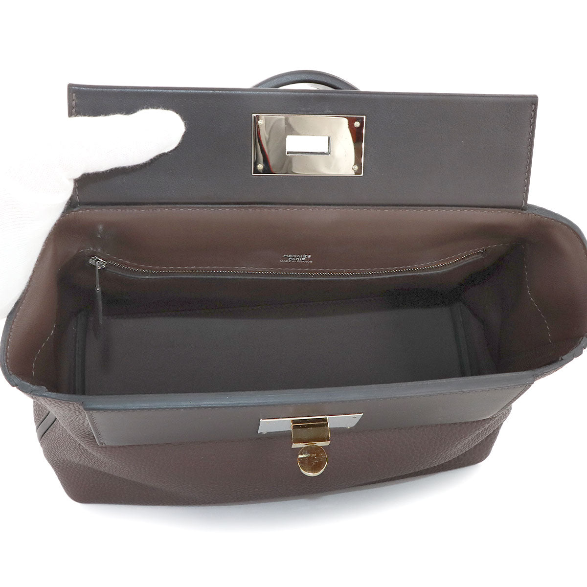 Sac 24/24 29 2way Hand Shoulder Bag Togo Swift Chocolat Purse