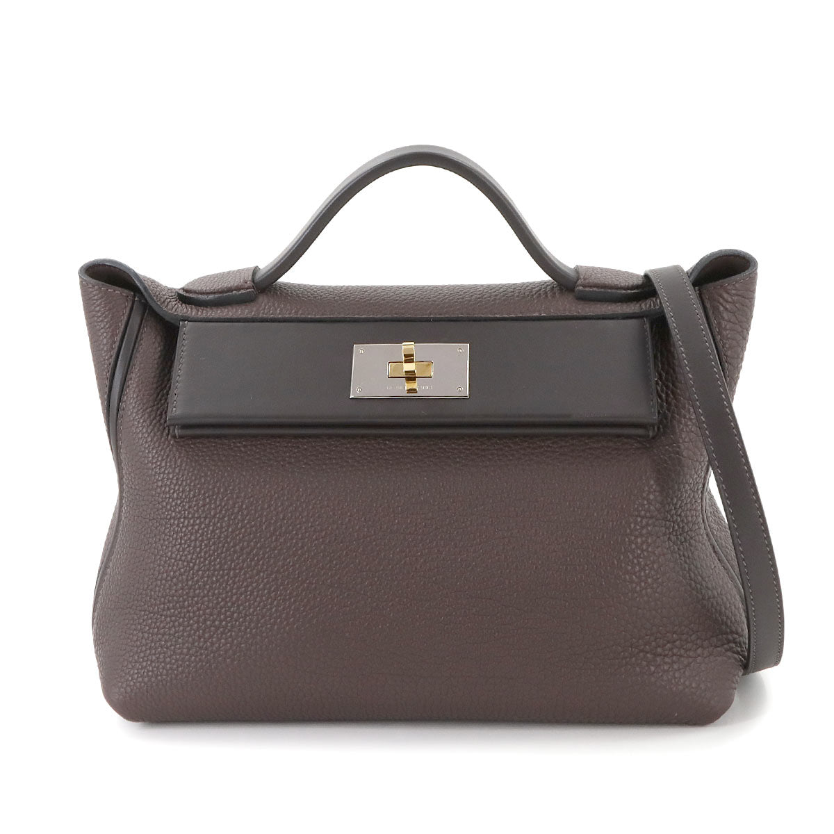 Sac 24/24 29 2way Hand Shoulder Bag Togo Swift Chocolat Purse