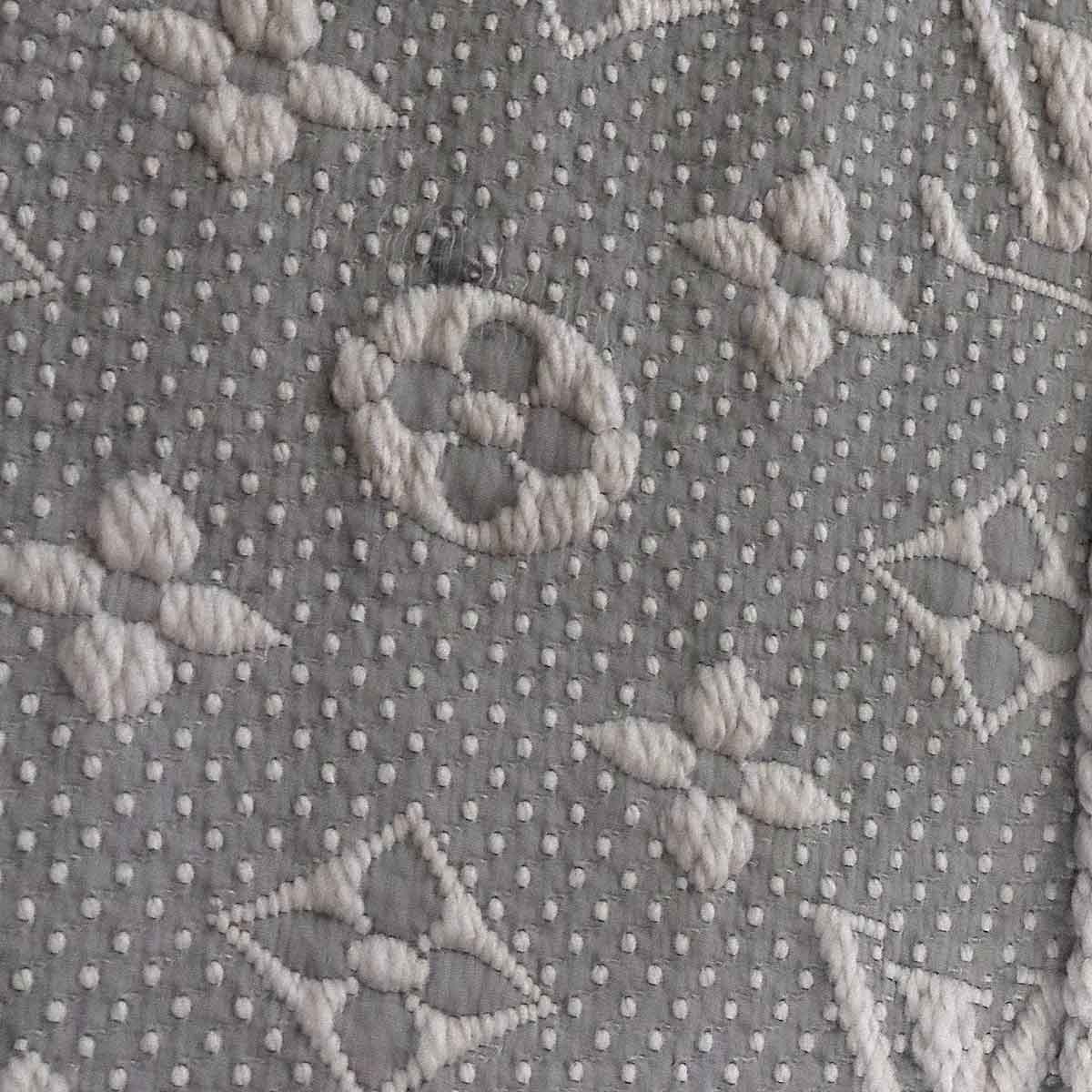 Logomania Winter Scarf Wool Silk Pearl Grey M74742