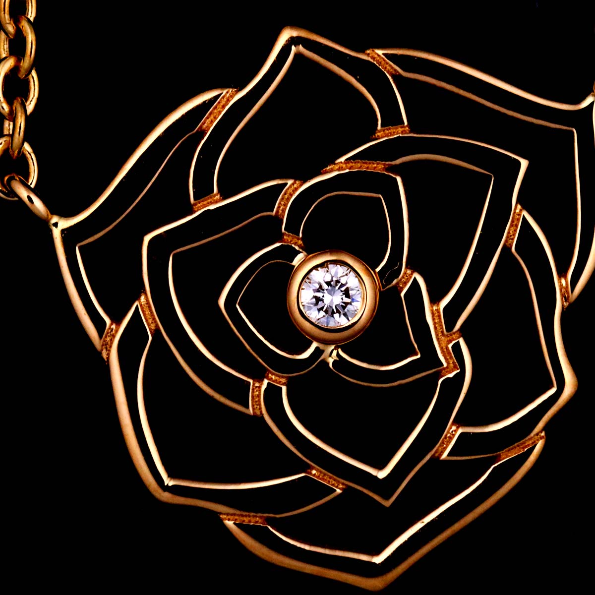 PIAGET ROSE Diamond Necklace 18K Pink Gold 750