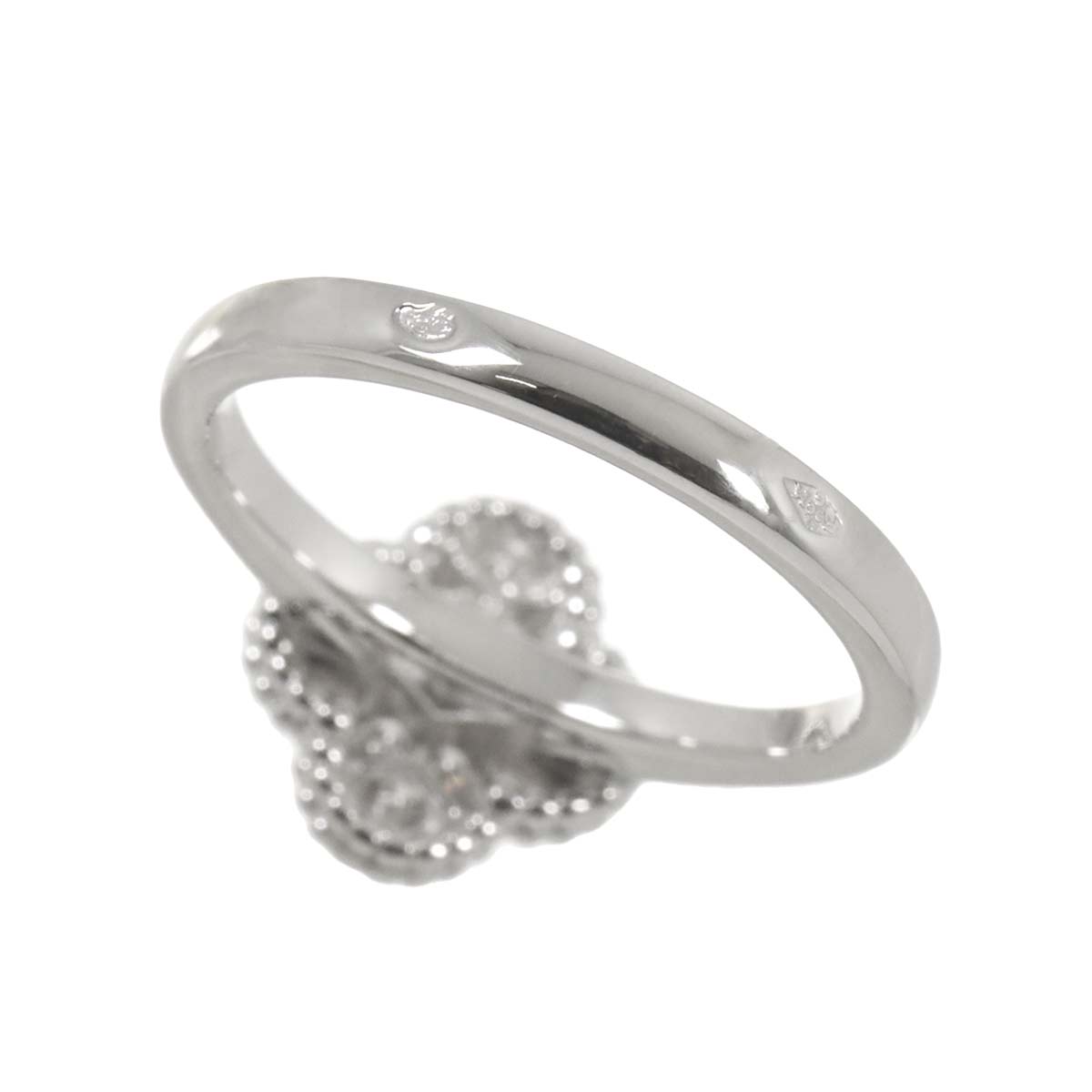 Sweet Alhambra Diamond Ring 18K WG 750 size47 4(US)