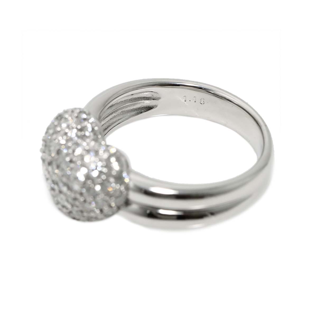 Diamond 1.16ct Ring 18K WG 750 Size5.25(US)