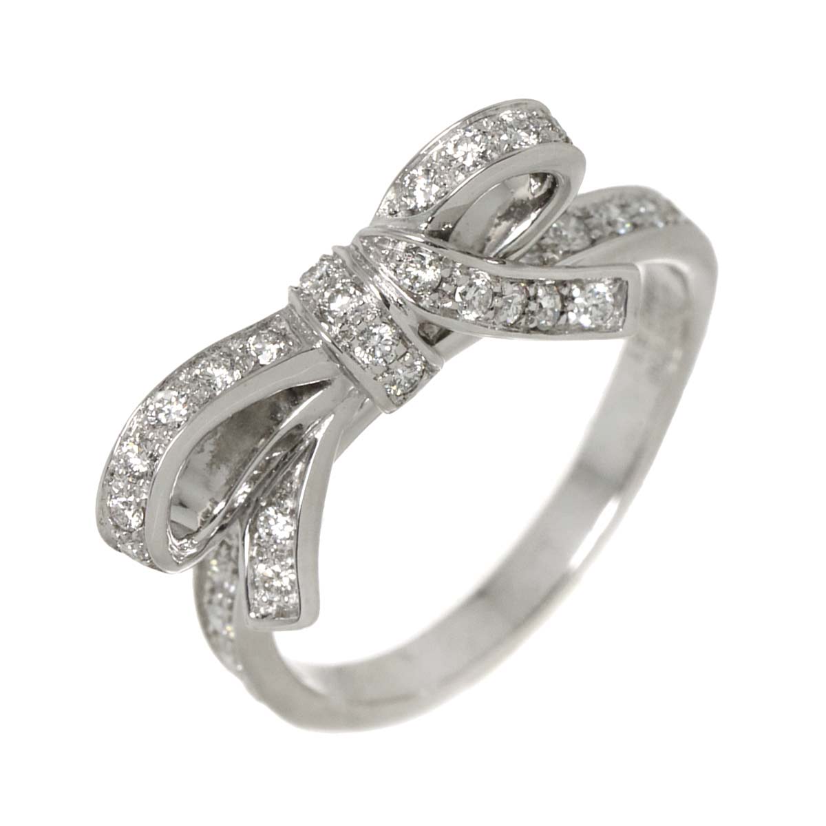 Diamond Ring 18K WG 750 size51 5.25-5.5(US)