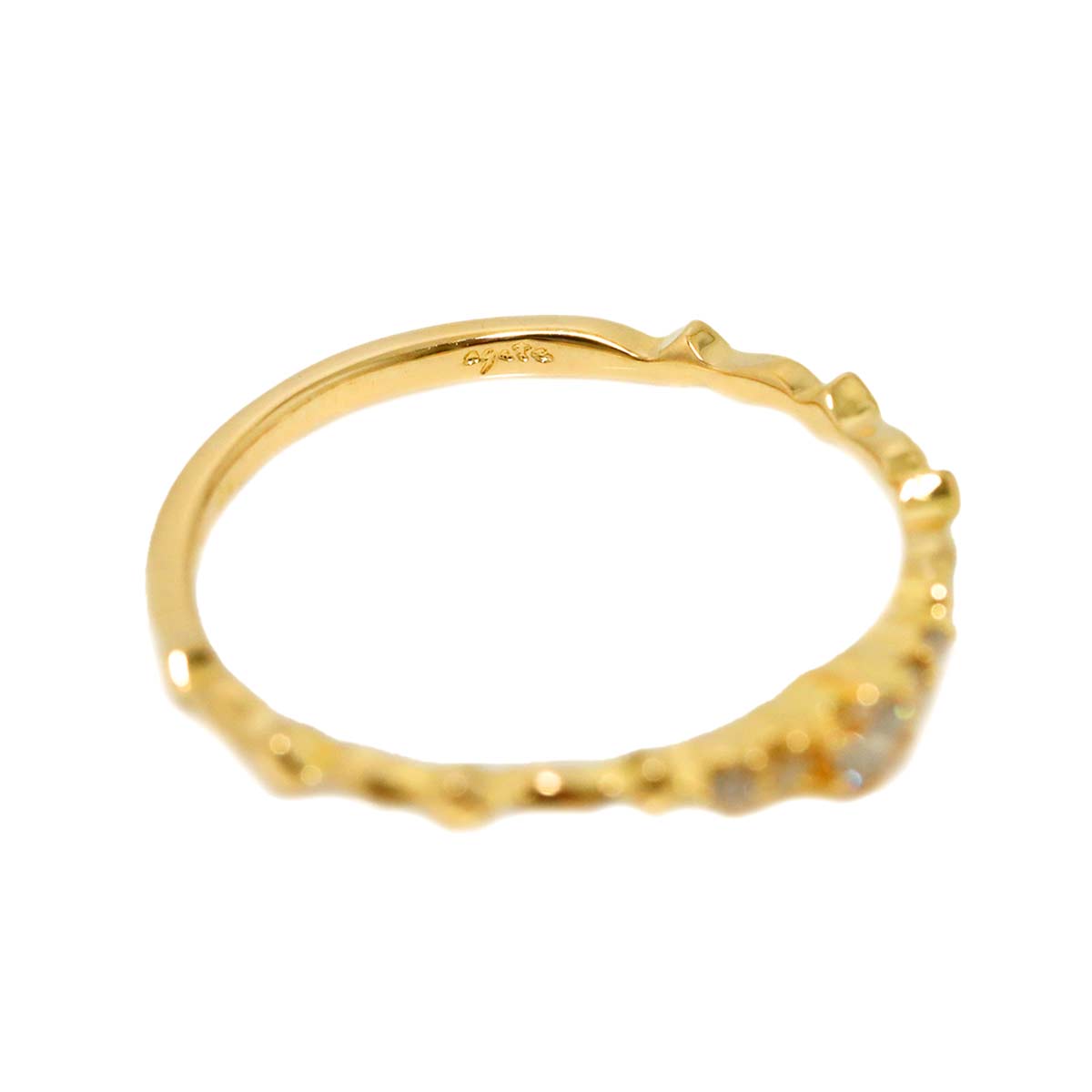 Diamond 0.08ct Ring 18K YG 750 Size4.75-5(US)