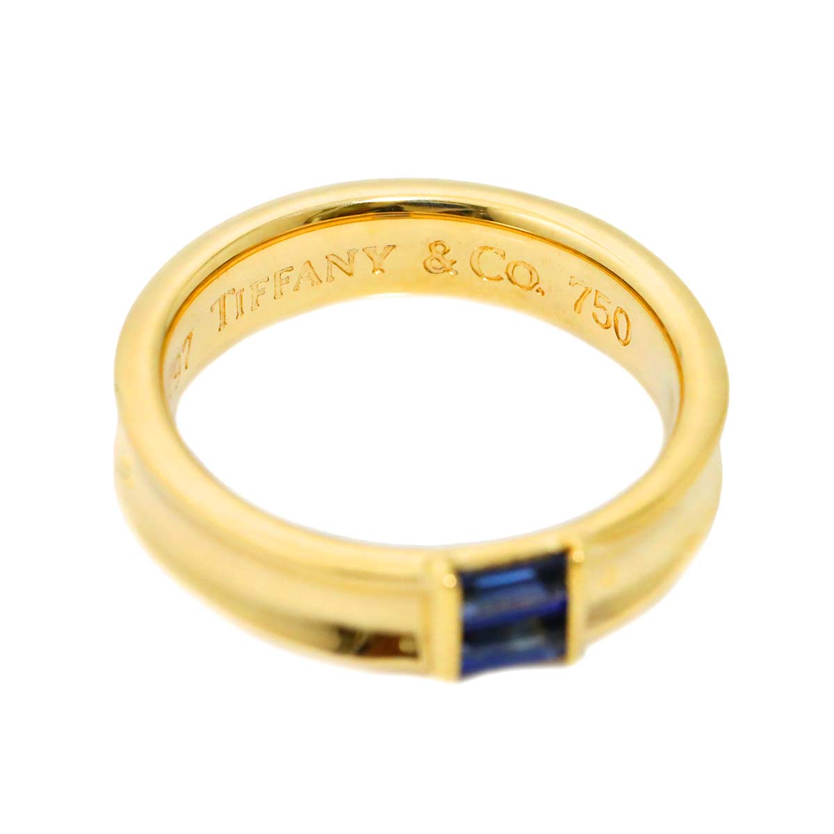 Sapphire Ring 18K YG 750 Size5.75-6(US)