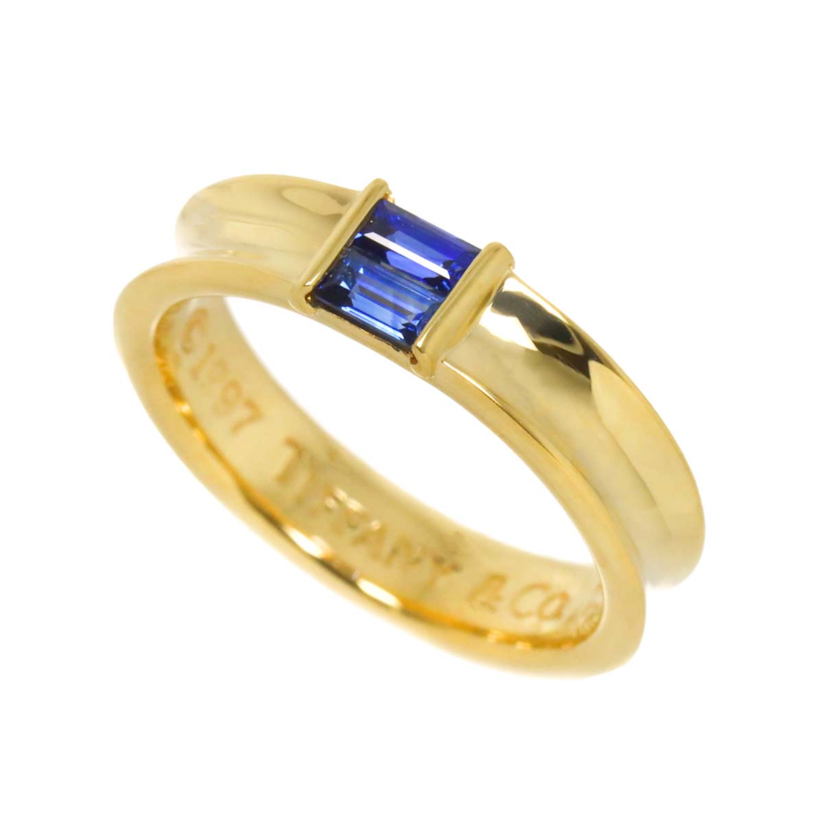 Sapphire Ring 18K YG 750 Size5.75-6(US)