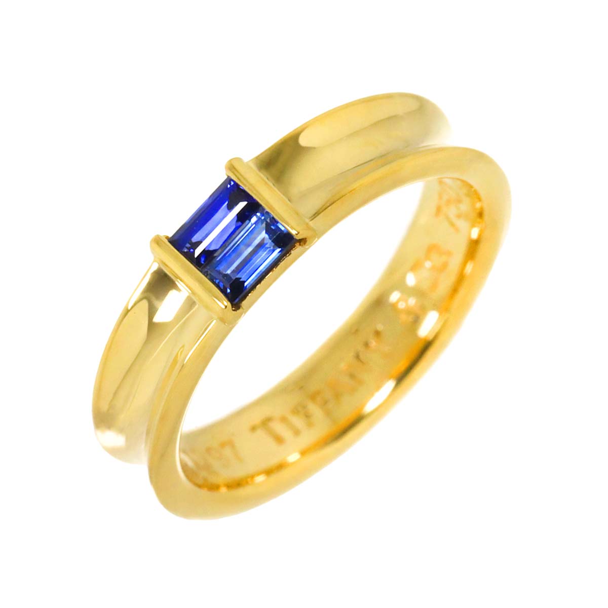 Sapphire Ring 18K YG 750 Size5.75-6(US)